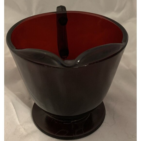 Vintage Anchor Hocking Ruby Red Creamer And Sugar Bowl - Picture 5 of 12